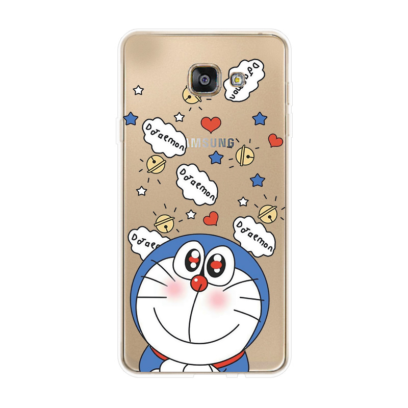 Ốp lưng TPU mềm Samsung Galaxy A3 A5 A7 2016 2017 Doraemon Two hoa văn