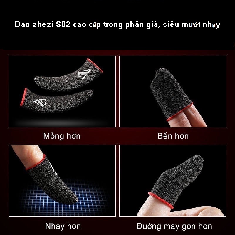 Bao tay chơi game ff pubg liên quân siêu nhạy cao cấp Memo FS02 kiểu Gấu, Găng tay chống mồ hôi, phụ kiện chơi gaming.