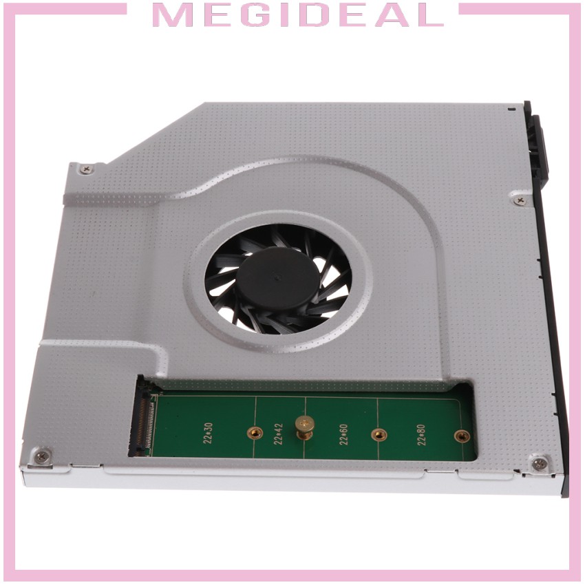 Laptop Internal M.2 NGFF SSD to 9.5mm SATA Optical Caddy CPU Cooler Fan