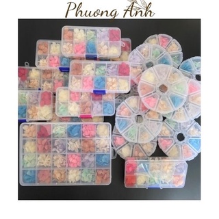 Hoa khô hơn 240 bông - 10 màu- trang điểm- gắn móng chất lượng