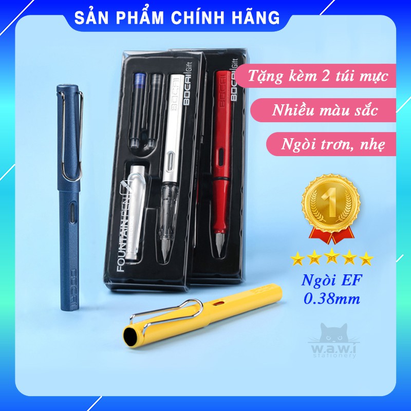 [CHÍNH HÃNG] Bút máy BOCAI ngòi EF(0.38mm), bút mực ngòi trơn, nhẹ, kiểu dáng sang trọng