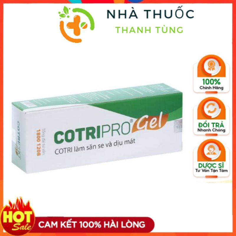Tuýp Cotripro gel - Dùng khi bị trĩ, táo bón và rát hậu môn tuyt 10g và 25g