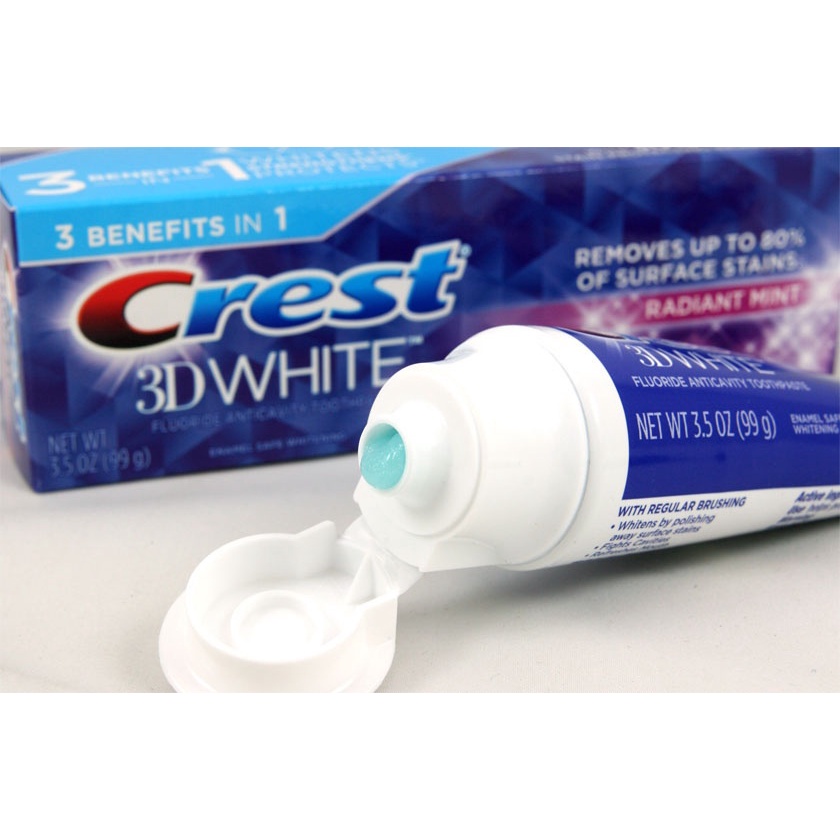 Kem Đánh Răng Crest 3D White Advanced Triple Whitening 158gram nội địa Mỹ SeeMe beauty BF-010-032