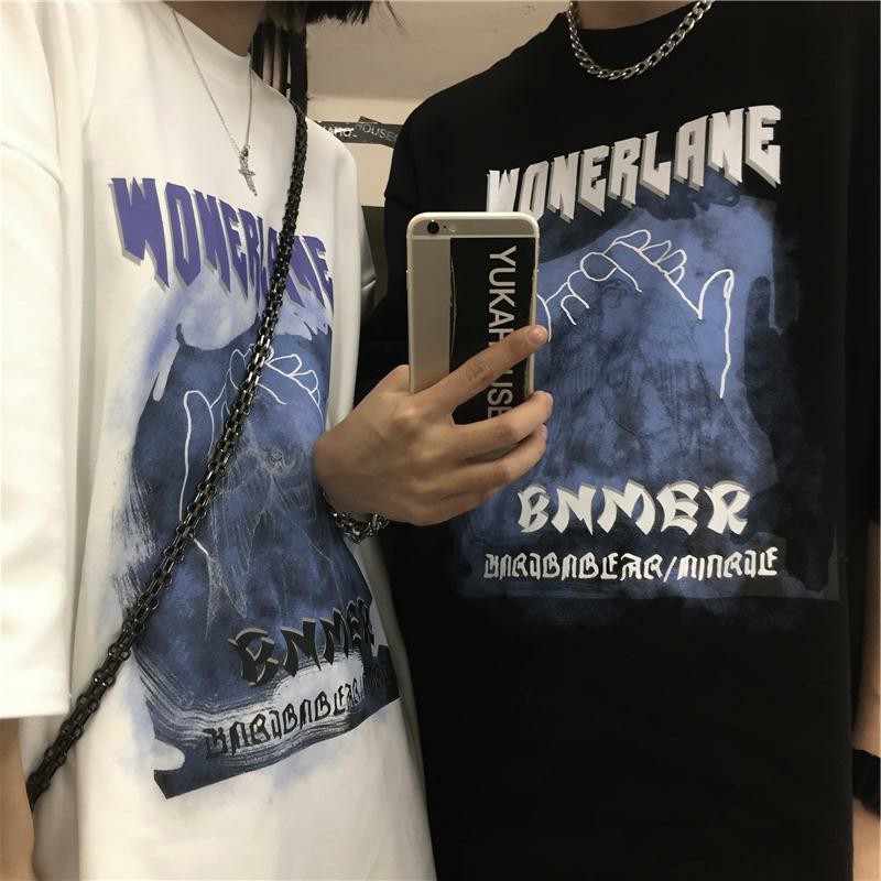 Áo thun tay lỡ nam nữ, áo phông unisex form rộng chất cotton mát mịn thấm hút mồ hôi in hình BÀN TAY | BigBuy360 - bigbuy360.vn