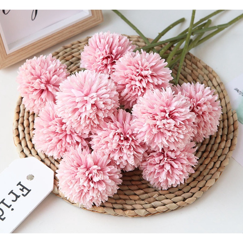 Hoa bồ công anh làm hoa cầm tay cô dâu,decor quán cà phê,backgound chụp hình