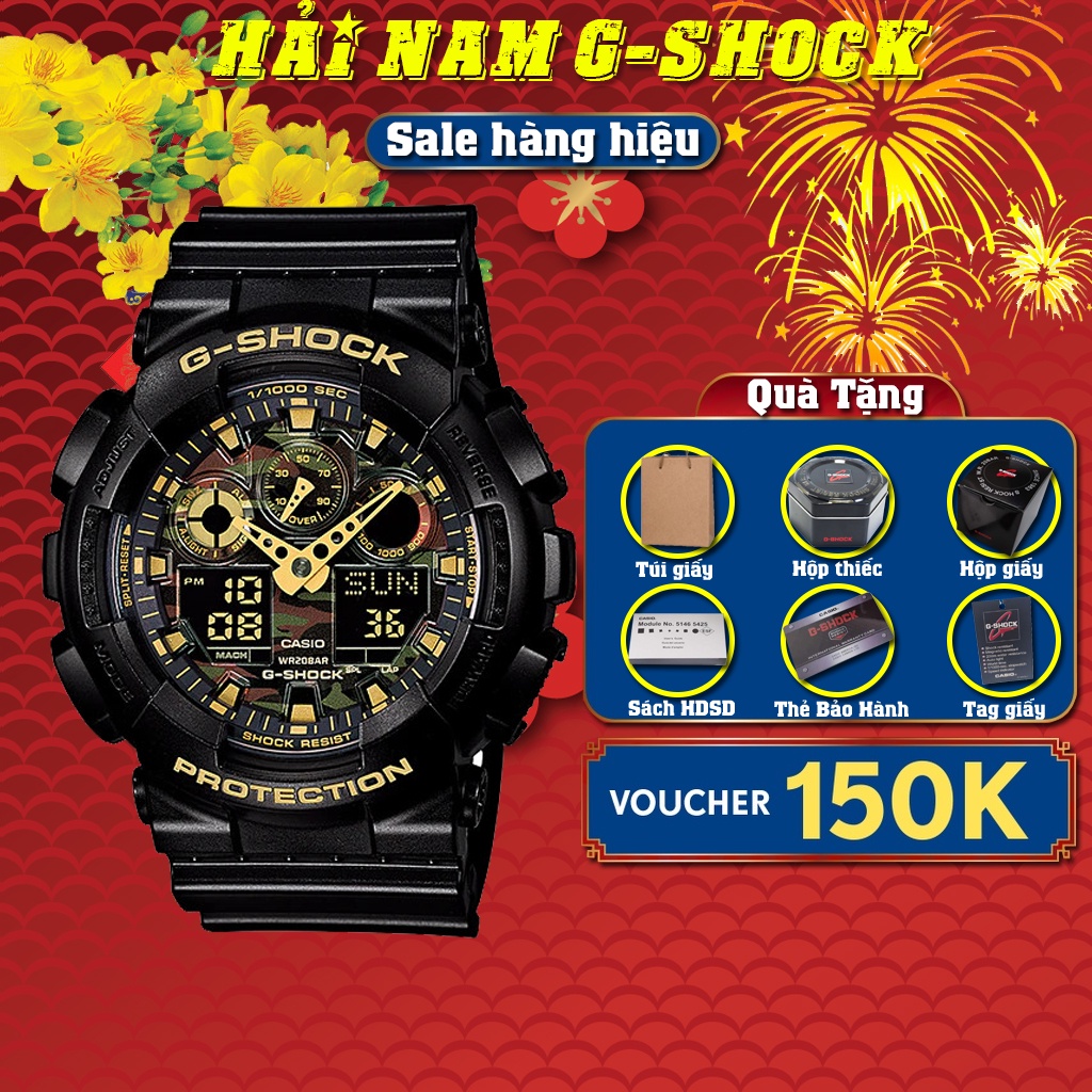 Đồng hồ nam G-SHOCK GA-100CF-1A9 | GA-100 | GA100 | Full phụ kiện