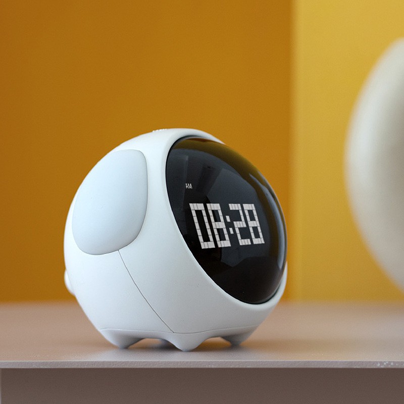Đồng hồ báo thức kiêm đèn ngủ cảm biến âm thanh Emoji Alarm clock đồng hồ biểu tượng cảm xúc dễ thương