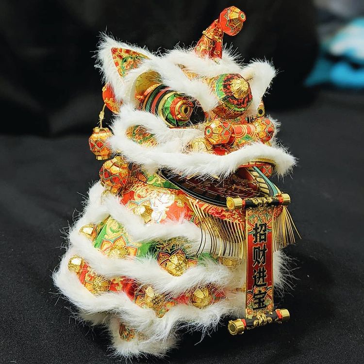 Mô Hình 3D Kim Loại Piececool Con Lân Màu Vàng