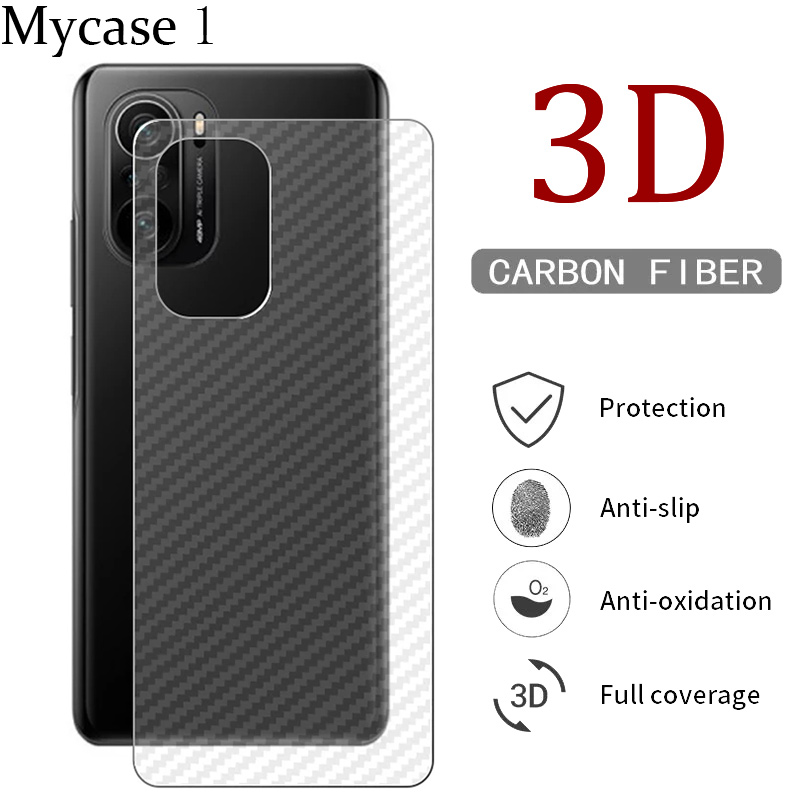 Dán Lưng Điện Thoại Cacbon Chống Vân Tay Cho Xiaomi Mi 11 Ultra 12T 11T 10T Lite Poco M5 M5s F3 X3 X4 X5 NFC M3 Pro 5G 4G 2023
