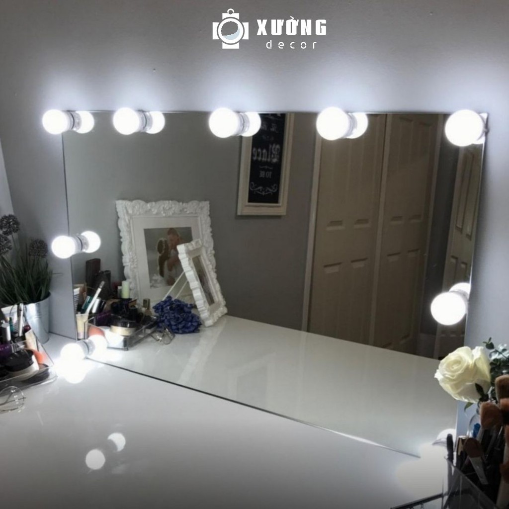 Đèn dán gương trang điểm- LOẠI 1 ĐÈN SÁNG HƠN- MAKEUP MIRROR LIGHT- Đèn đổi màu và điều chỉnh sáng tối, không cần khoan