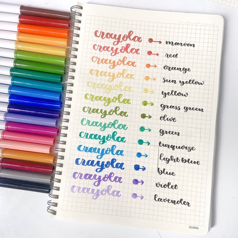 Bút Crayola Super Tips ngòi chóp nón viết Calligraphy