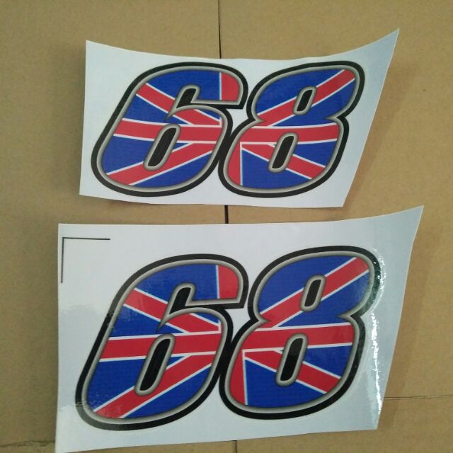 Bộ tem chữ 68 màu xanh cờ anh
