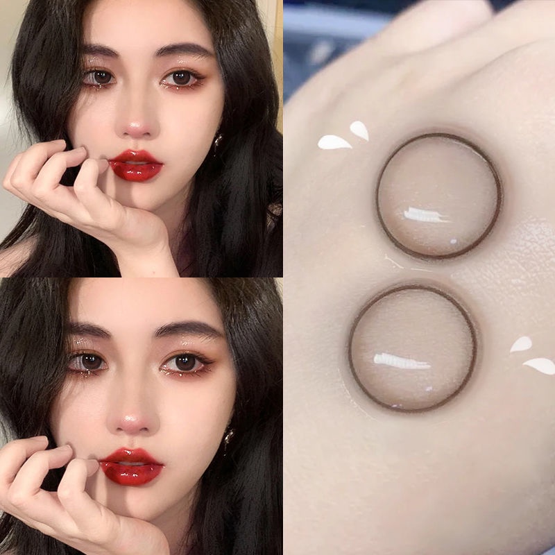 Set 2 Kính Áp Tròng Đường Kính 14mm-14.2mm Trang Điểm Tự Nhiên Phong Cách Hàn Quốc Trẻ Trung