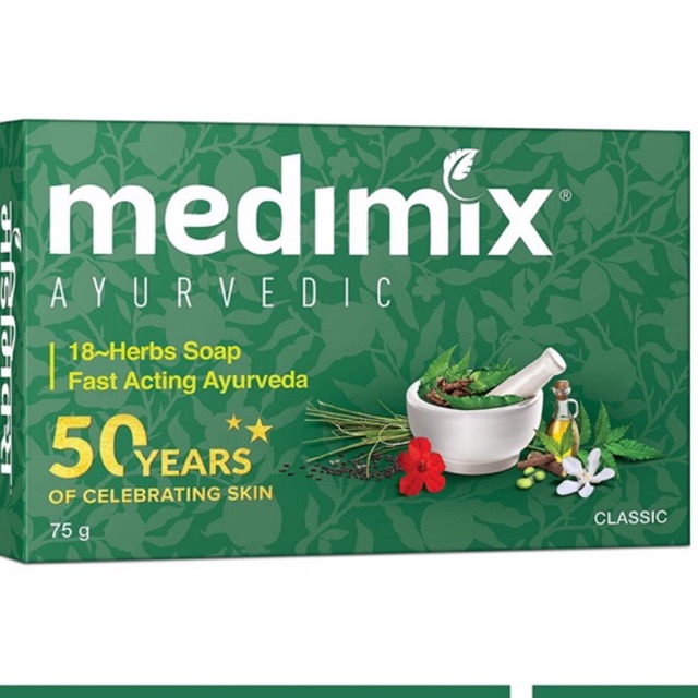 (2022) 125gr Xà Phòng Medimix Ngừa Mụn Lưng 18 Loại Thảo Dược Ayurveda (18 Herbs)