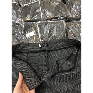 Quần baggy vải kẻ (Ảnh thật)