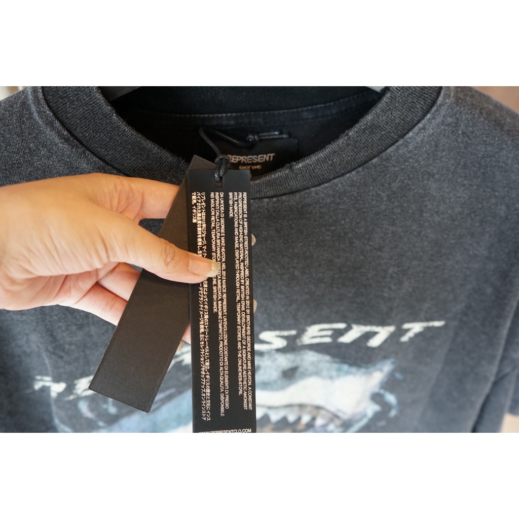 📣 - Áo thun Represent Shark Vintage super hot - REPRESENT SHARK TEE BLACK