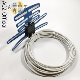 Anten DVB T2 bọc nhựa xanh kèm dây - thu sóng tốt