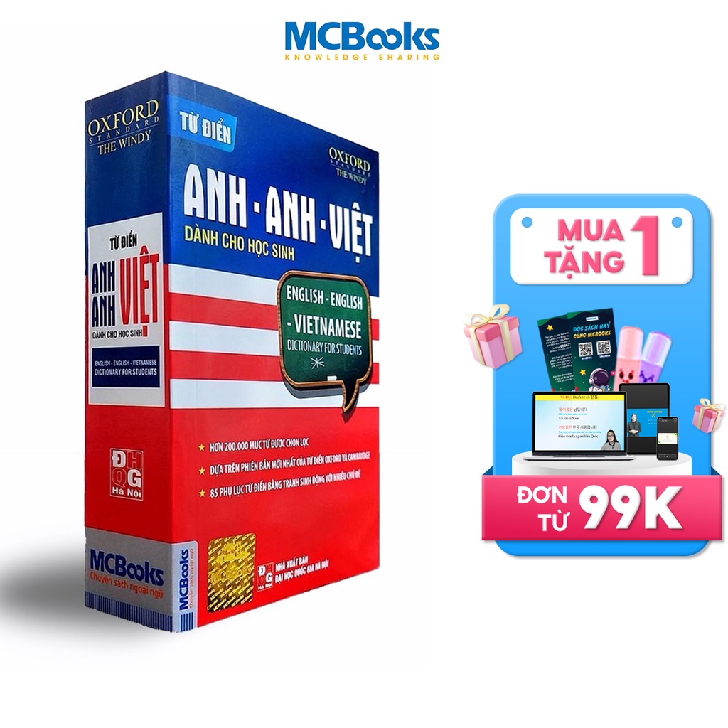 Sách - Từ điển Anh-Anh-Việt dành cho học sinh (Tái bản 2020) - MCBooks