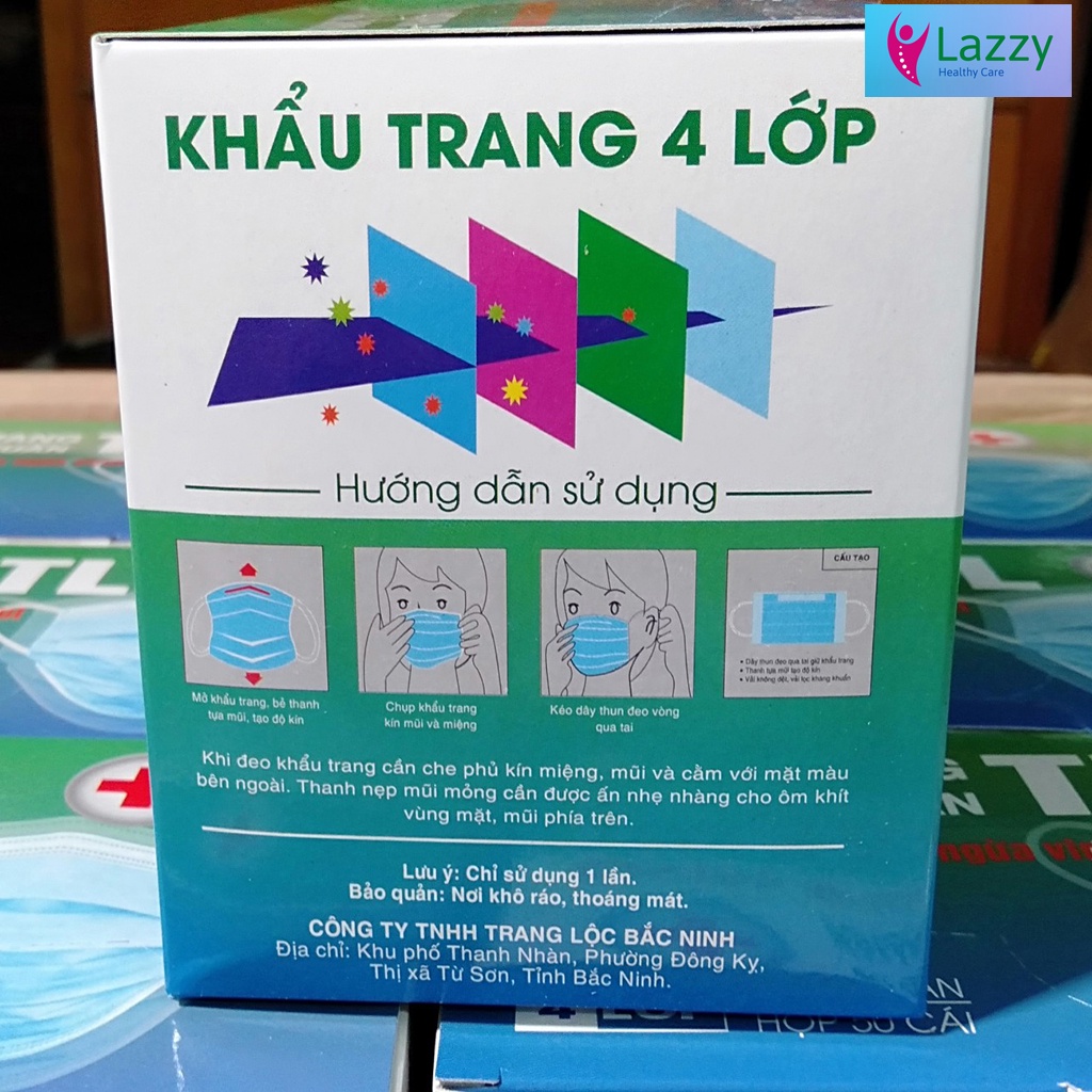 Khẩu trang y tế TL, khẩu trang 4 lớp hàng công ty chất lượng đảm bảo
