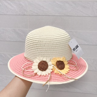 Nón cói đính hoa hướng dương đáng yêu cho bé gái