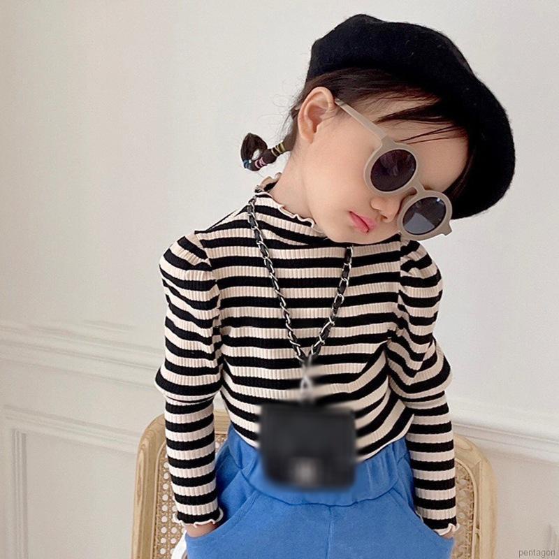 Áo Sơ Mi Tay Dài Phồng Họa Tiết Chấm Bi Nhiều Màu Sắc Dành Cho Bé Gái 1-7 Tuổi