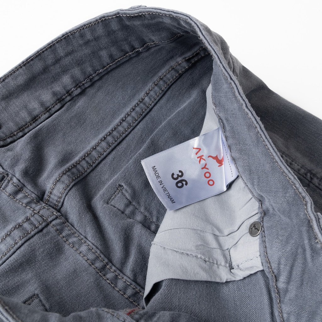 Quần Sooc Jean Big Size Nam 80-140kg AKYOO Vải Jean Co Giãn, Thoải Mái, Bền Màu - SJ1301