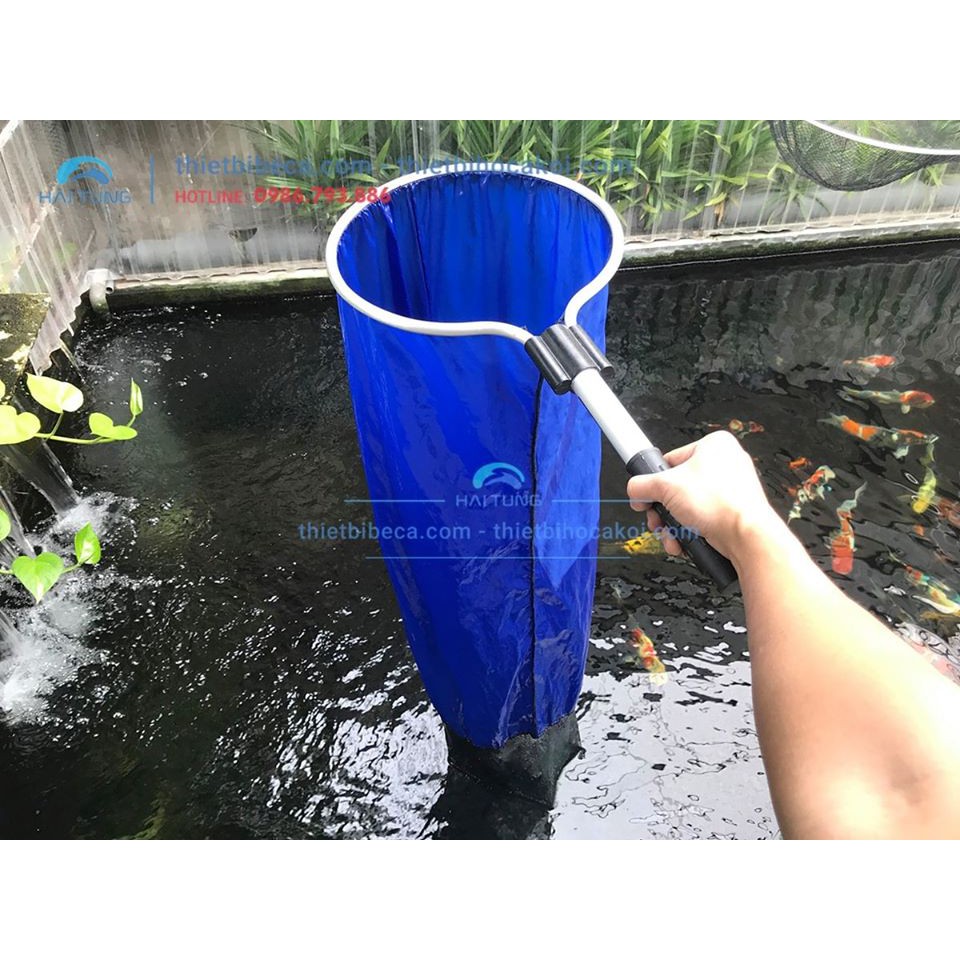 Vợt Ống Không Đáy 30x30x30, Vợt Bắt Cá Koi Cá Rồng Giảm Thểu Rủi Ro Cá Bị Stress Cong Mình