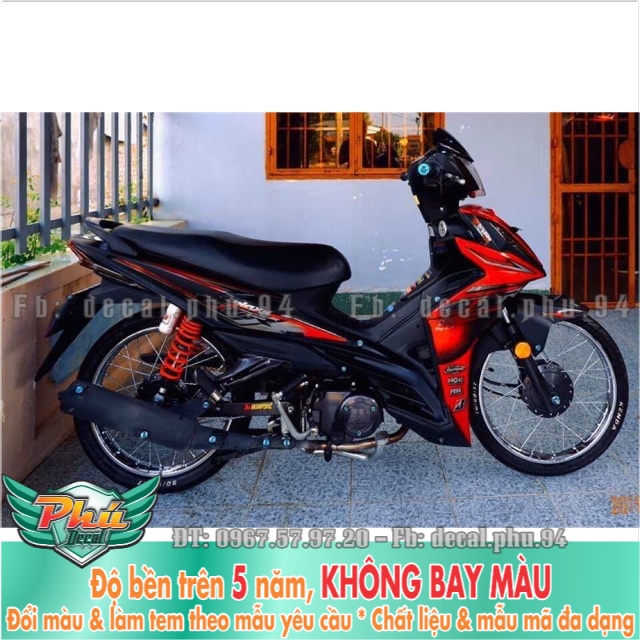 Tem rời GaLaXy đỏ đen crom -1