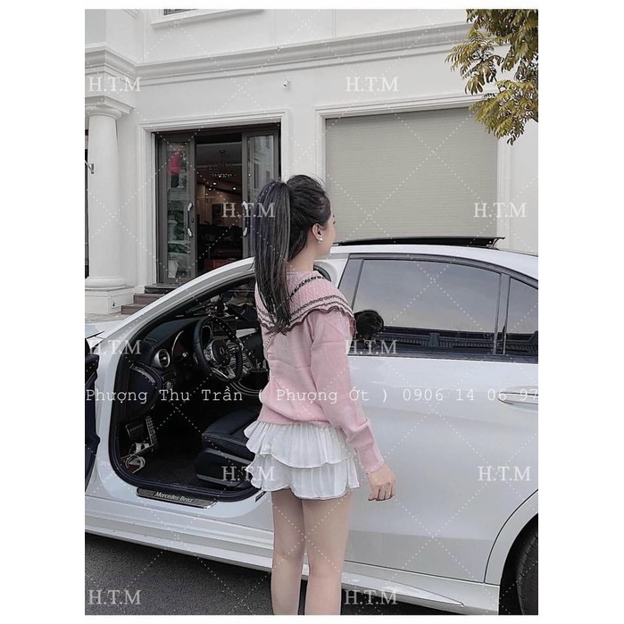 Áo Len Kiểu Hàn Quốc. Áo Len Nữ Cổ Cánh Sen Thắt Nơ Chất Mềm Mịn Đẹp Xin Freesize Dưới 55kg | BigBuy360 - bigbuy360.vn