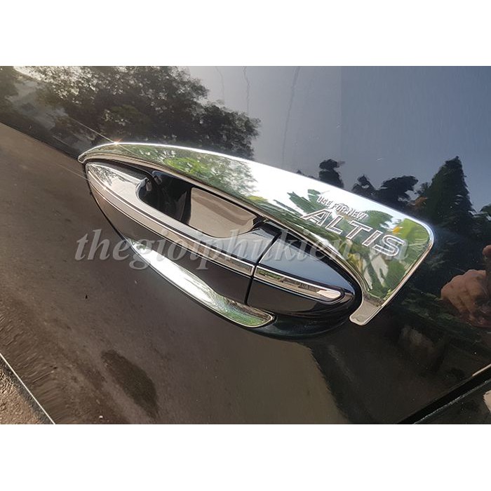 Bộ ốp tay nắm, hõm cửa xe Toyota Corolla Altis 2016-2022 -mạ Crom( hàng cao cấp)