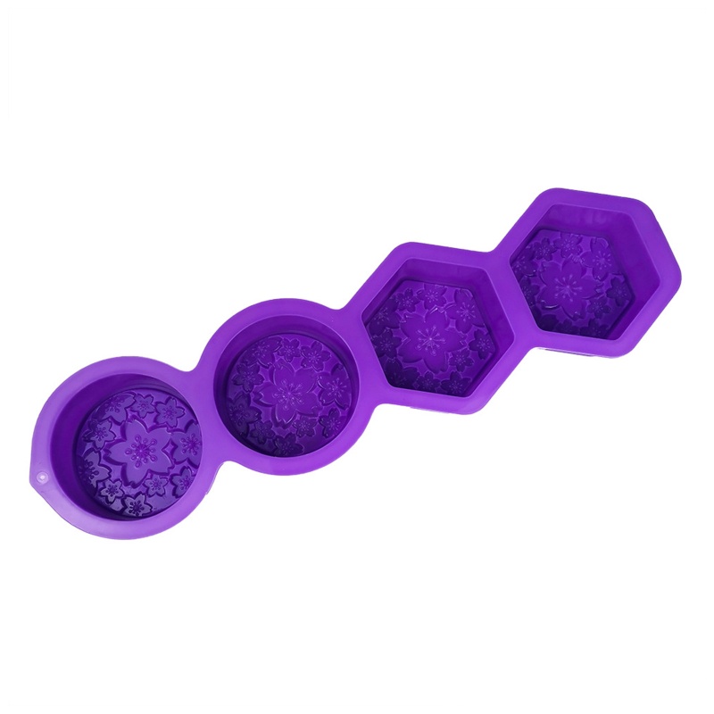 Khuôn Silicone Làm Xà Phòng Hình Bông Hoa Tinh Tế Dễ Sử Dụng