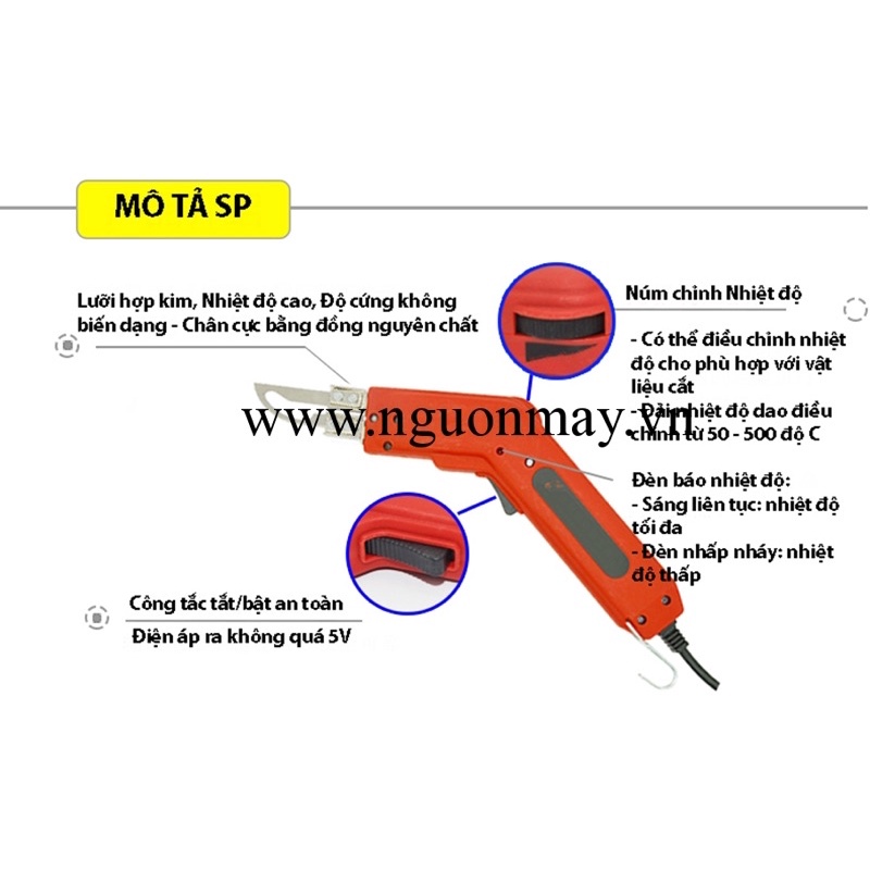 Máy Cắt Vải Bằng Nhiệt Cầm Tay _ Kéo cắt vải Bằng Nhiệt - Cắt Vải Satin, Polyeste , Nilong