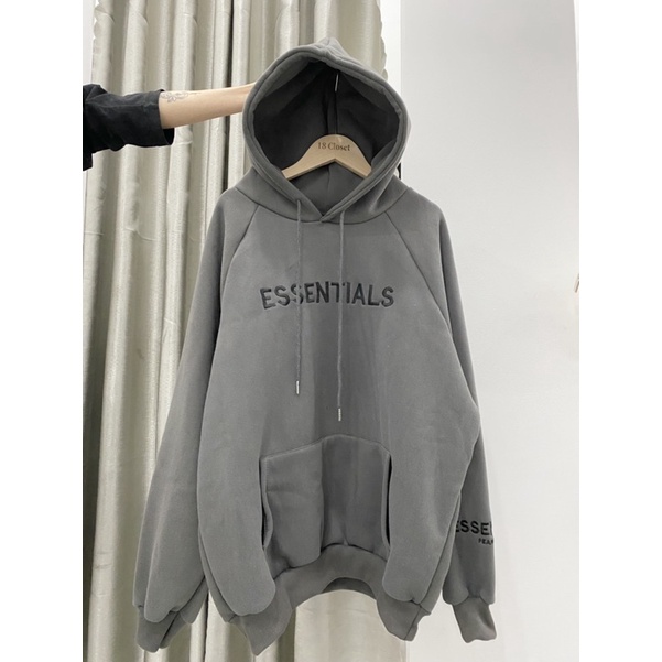 Áo Hoodi chữ thêu tay nỉ bông dày dặn over Size nam nữ