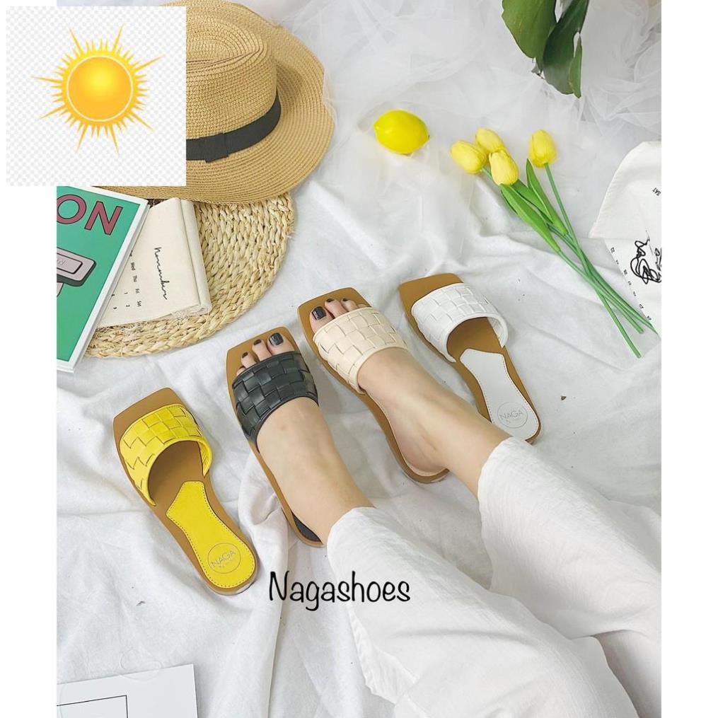 ️🎽 Dép NAGASHOES Mũi Vuông Quai Đan Ngang NAD91 ️🎽