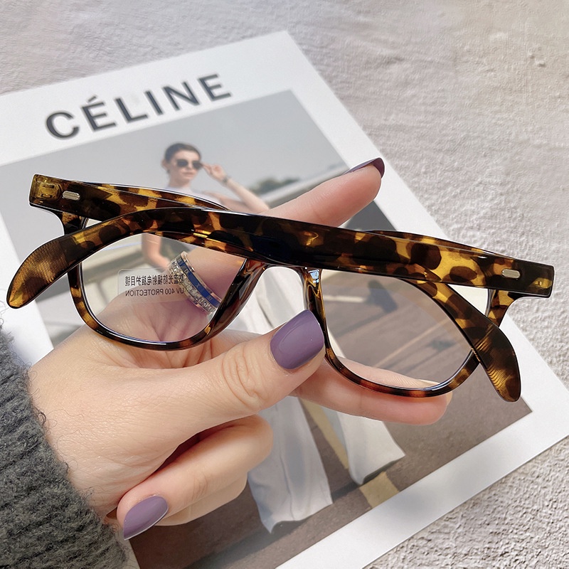 Kính giả cận thời trang nam nữ 2 chấm dọc phong cách Ulzzang gọng kính cận đen huyền thoại dễ đeo ôm mặt siêu bền 102