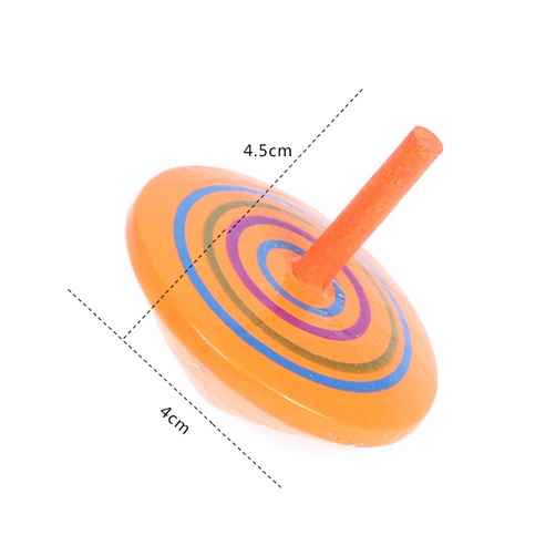 Set 10 Con Quay Gỗ Hình Trái Cây Dễ Thương Cho Bé