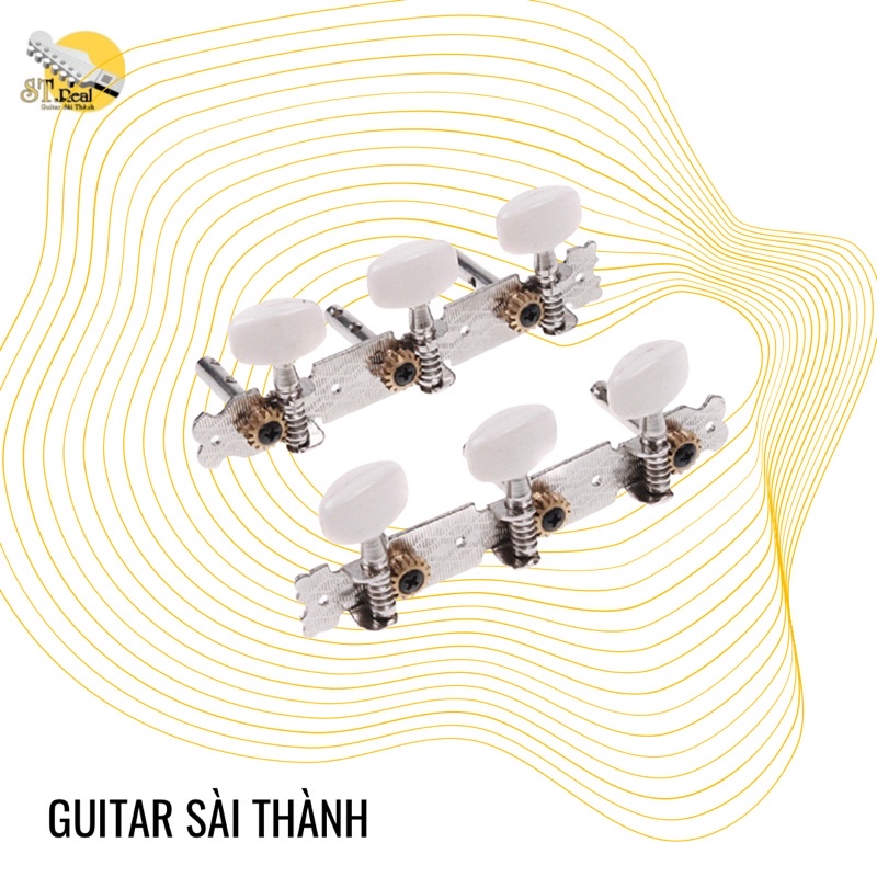 Bộ Khóa Đàn Guitar ST.Real Guitar Sài Thành mã K16 gồm 2 vĩ đối diện và ốc