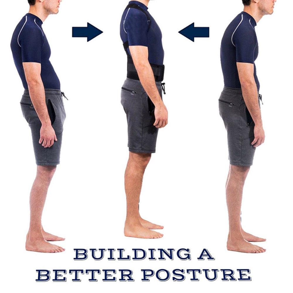 Men Women Posture Corrector Support Magnetic Back Shoulder Brace Belt Adjustable