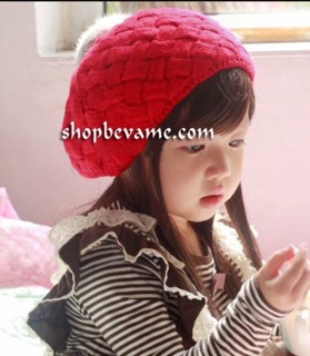 MŨ NỒI LEN DỄ THƯƠNG CHO BÉ GÁI