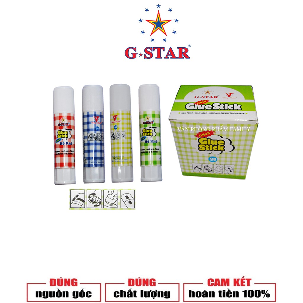 Hộp 12 Chai Hồ Khô Gstar GS079 Độ Dính Cao