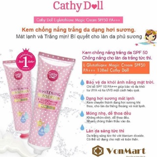 KEM CHỐNG NẮNG CATHY DOLL WHITENING SUNSCREEN hot hit Thái Lan