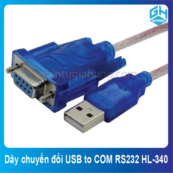 Dây cáp chuyển đổi USB to COM RS232 HL-340 các loại 80cm ,150cm Female,Male