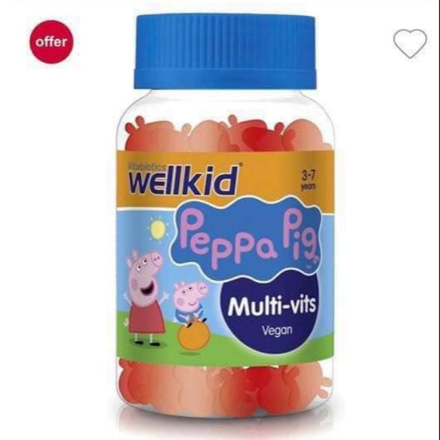 Vitamin tổng hợp wellkid Pepa pig dạng kẹo dành cho trẻ từ 3 -7 tuổi