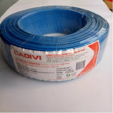 [ Hàng Chính Hãng] Dây điện đôi CADIVI 2x0.75 cuộn 100m (2x24)