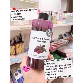 [giá sỉ] Sữa rửa mặt rau củ Vegitoks Cleansing 300ml đủ màu