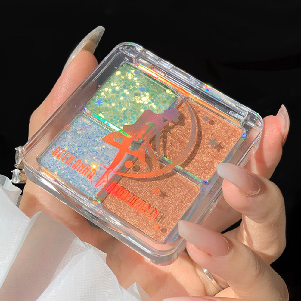 Bảng phấn mắt 4 màu sắc ánh ngọc trai lấp lánh trang điểm lâu trôi thời trang | BigBuy360 - bigbuy360.vn