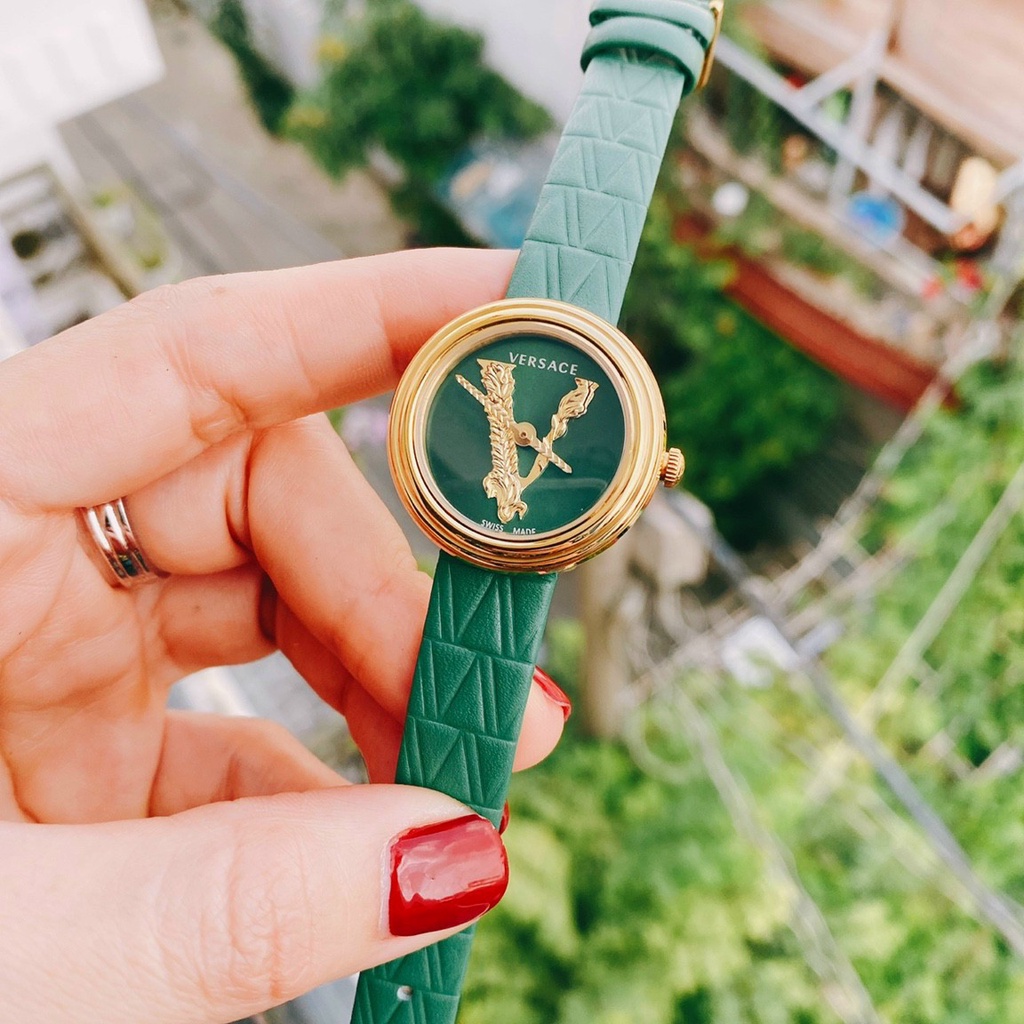 Đồng hồ đeo tay nữ, đồng hồ nữ VERSACE chính hãng dây da cao cấp, full box sang chảnh, siêu đẹp, cực sang cho phái nữ