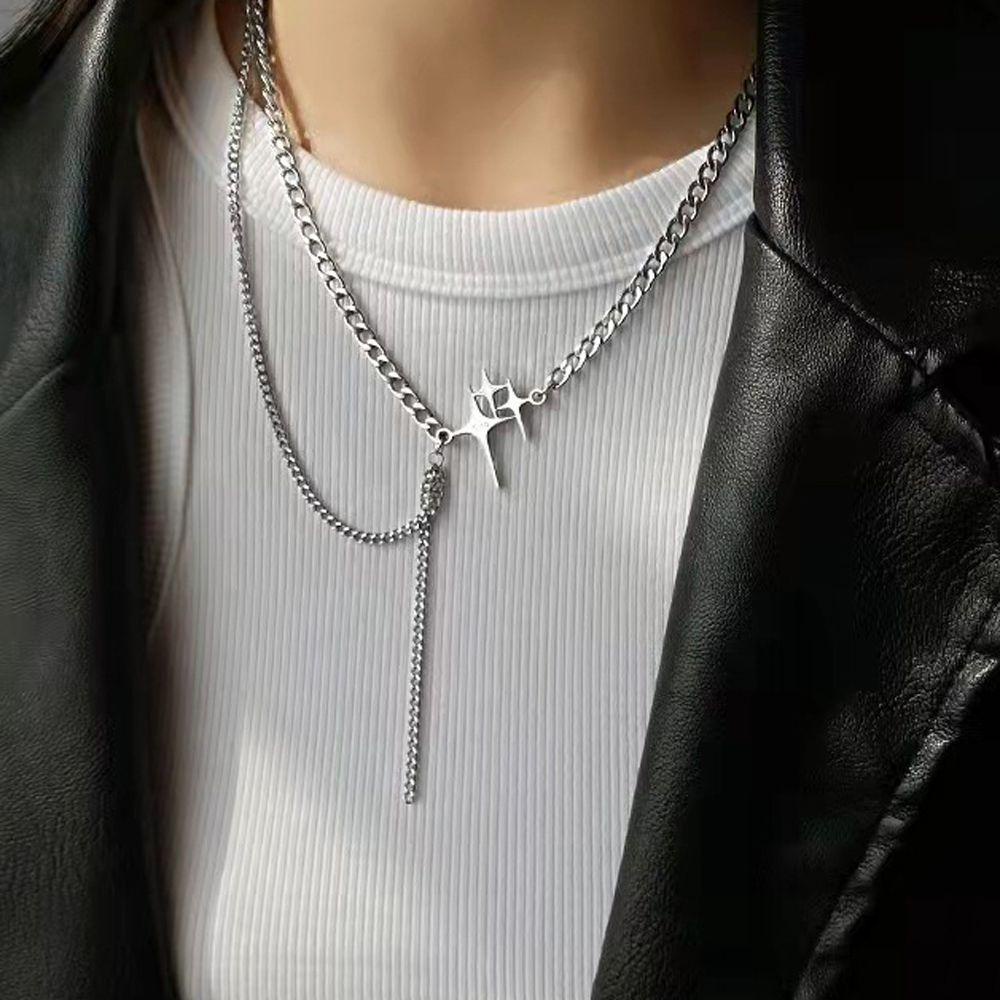 JARRED Vòng cổ Hình Ngôi Sao Phong Cách Hiphop Thời Trang Cho Nữ