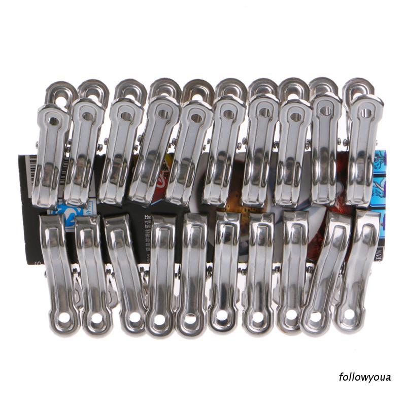 Set 20 Kẹp Inox Phơi Quần Áo Chống Gió
