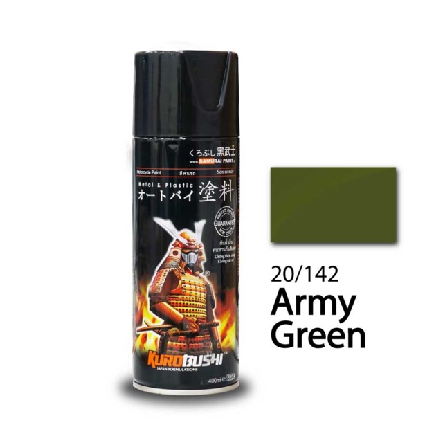 Sơn xịt Samurai dành cho xe máy màu Army Green - 142 (400ml)